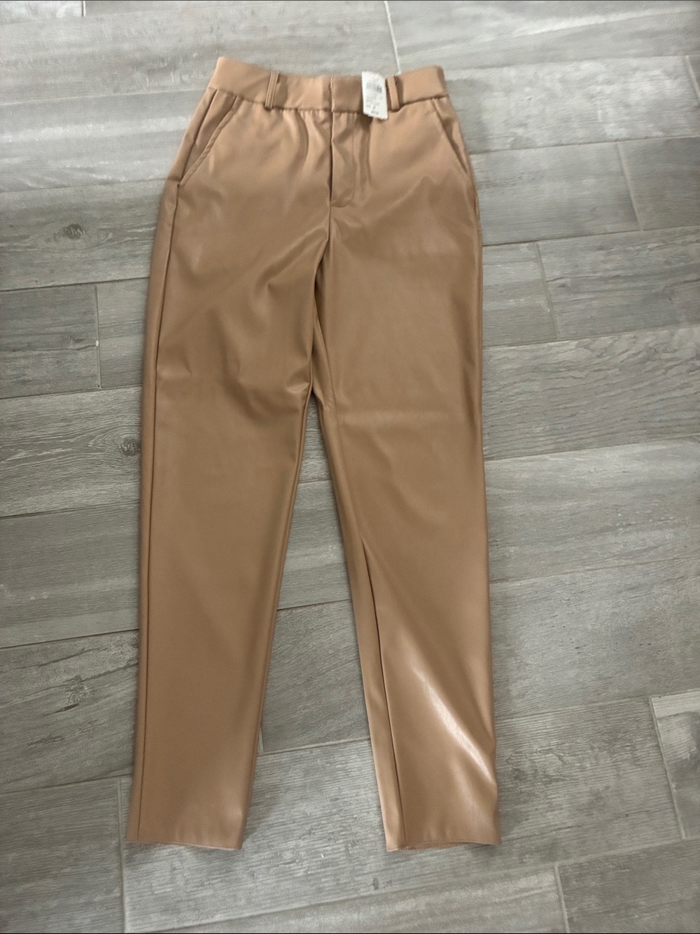 Tan Pleather Pants NWT